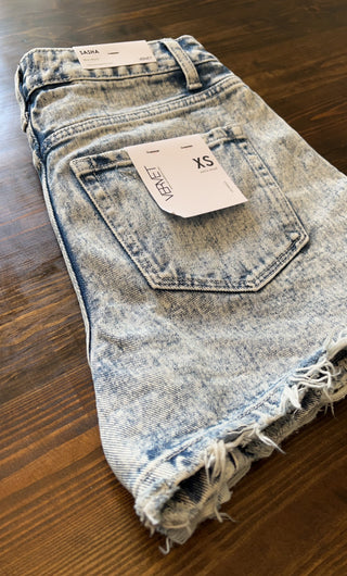 Distressed Hem Denim Shorts - Wild Features Collective